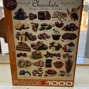 Eurographics Chocolate 1000 piece Jigsaw Puzzle Includes Brownie Recipe